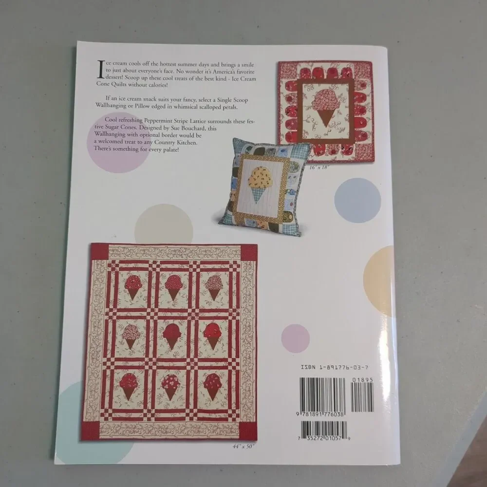 QIAD ICE CREAM CONE QUILT 76pg booklet 2000 Eleanor Burns Sue Bouchard